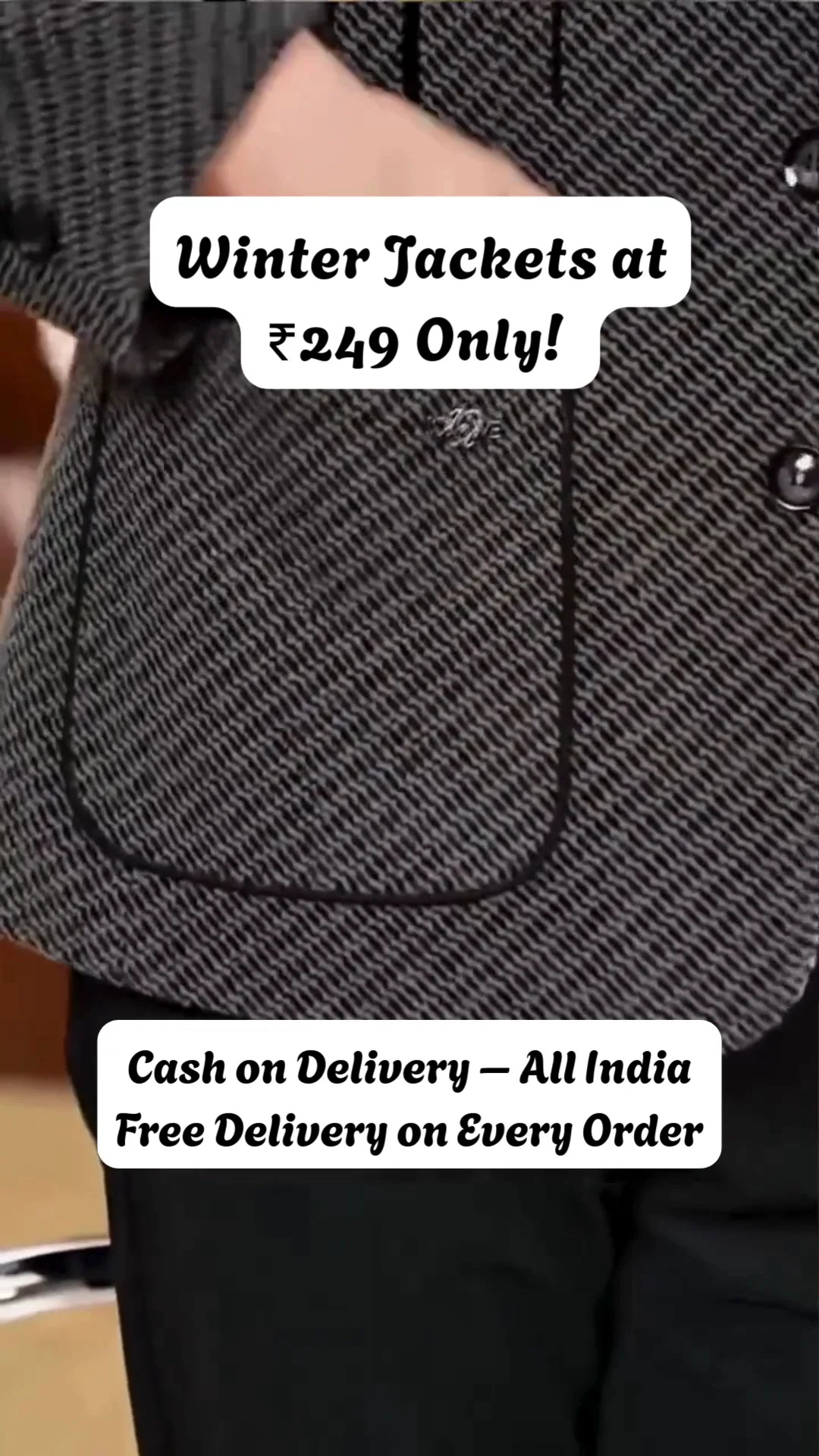 Men's Winter Woolen Jacket Stylish Warm Casual Office Party Wear